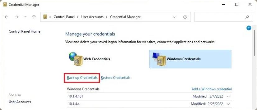 How to use Credential Manager on Windows 11