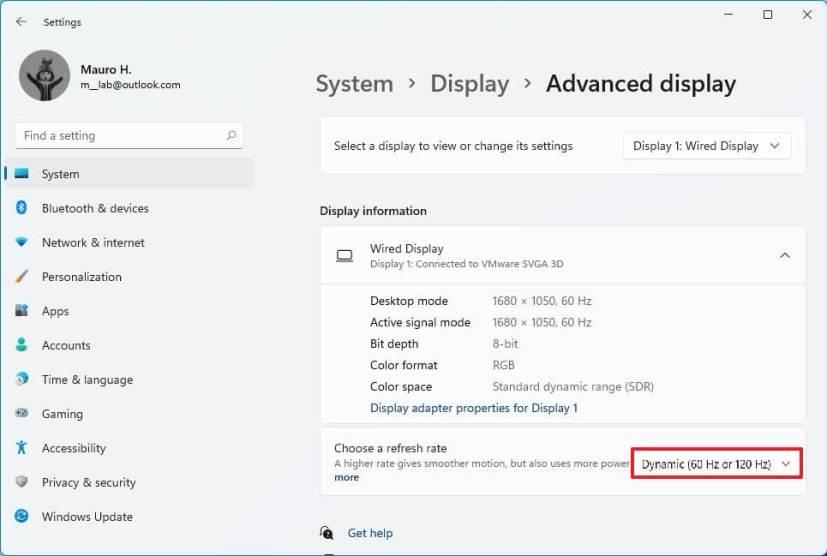 How to enable Dynamic Refresh Rate (DRR) on Windows 11