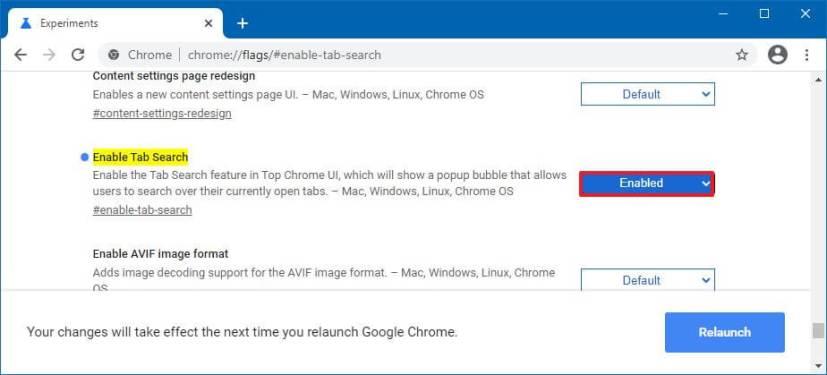 How to enable Tab Search on Google Chrome