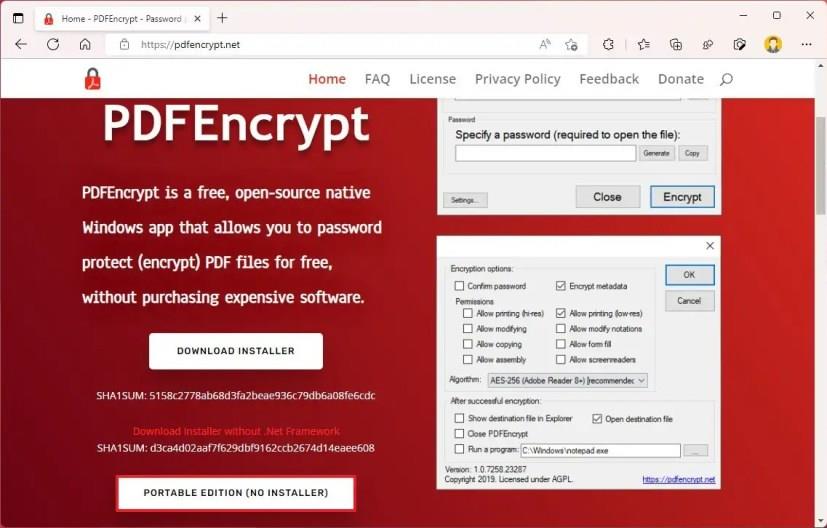 How to password protect PDF files free on Windows 11