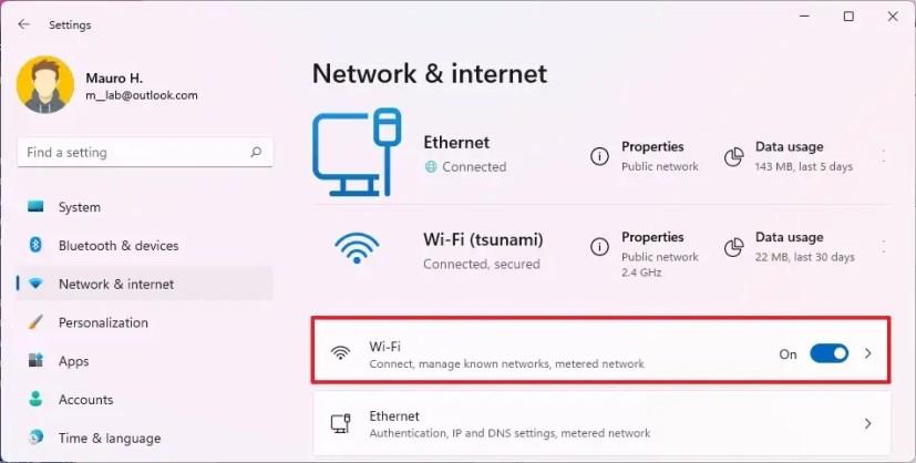 How to change network profile type on Windows 11