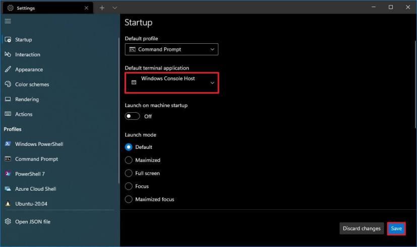 How to set Windows Terminal default app for Command Prompt, PowerShell, WSL