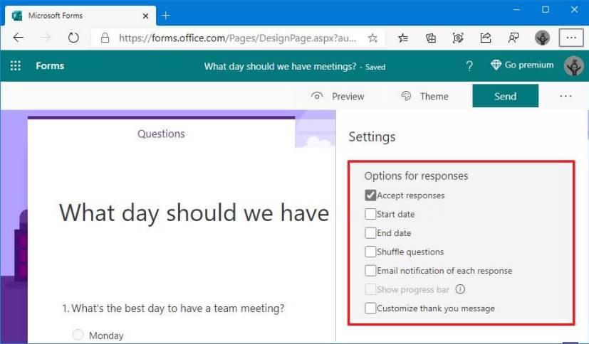 How to create poll with Microsoft Forms