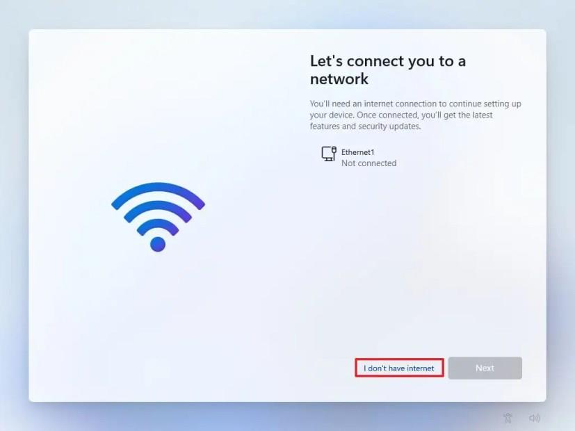 How to bypass internet connection to install Windows 11