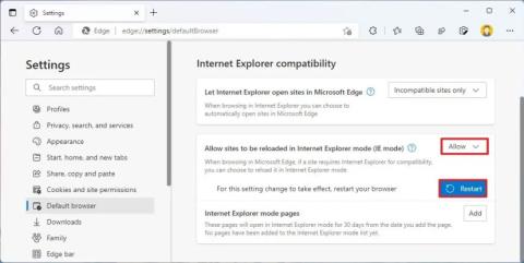 Come abilitare la modalità IE su Microsoft Edge