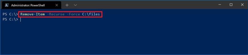 How to delete folder with subfolders using command line on Windows 10