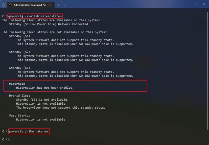 How to enable Hibernate on Windows 11