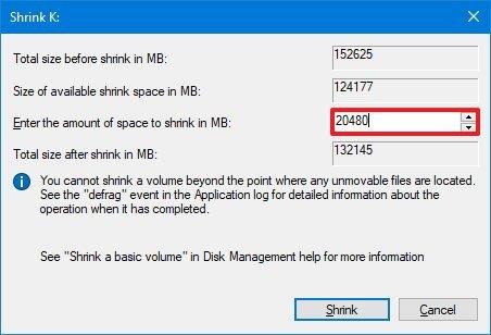 How to resize drive partition on Windows 10