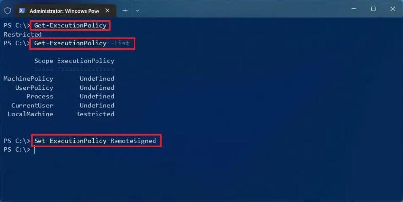 How to change execution policy to run scripts on PowerShell