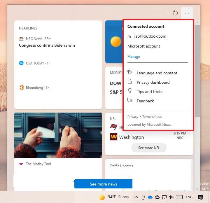 Windows 10 gets news widget in taskbar