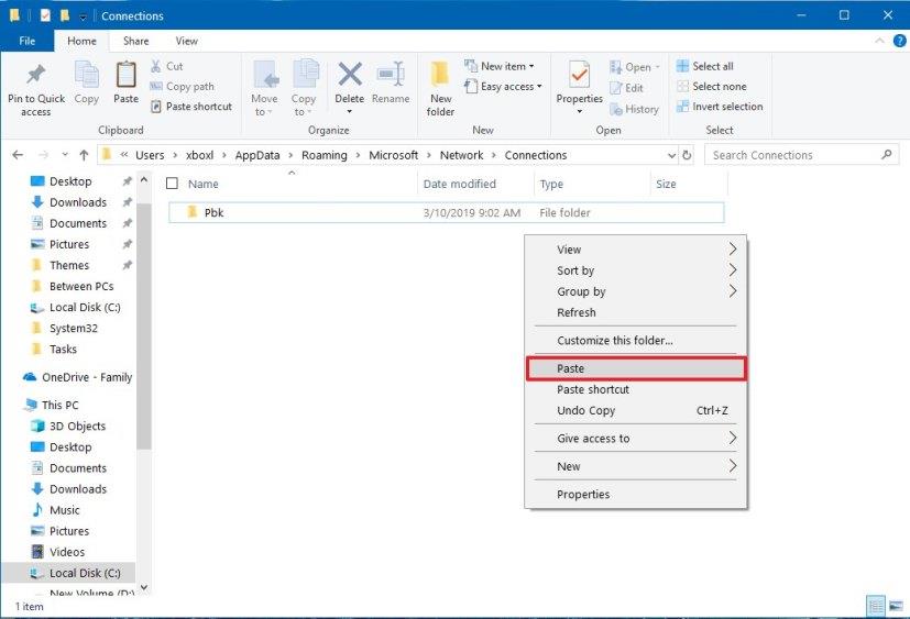 How to export and import VPN connections on Windows 10