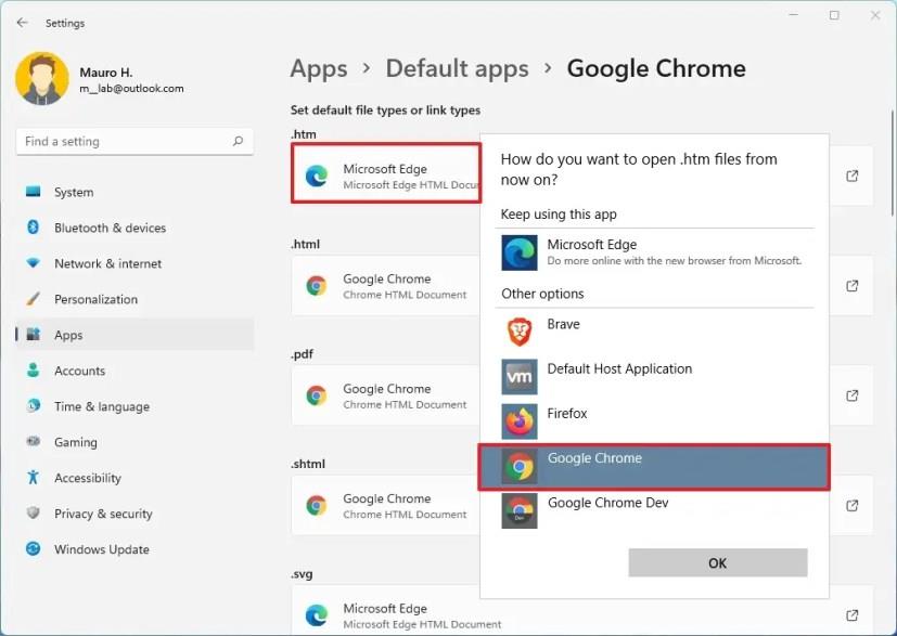 How to make Chrome or Firefox default browser on Windows 11