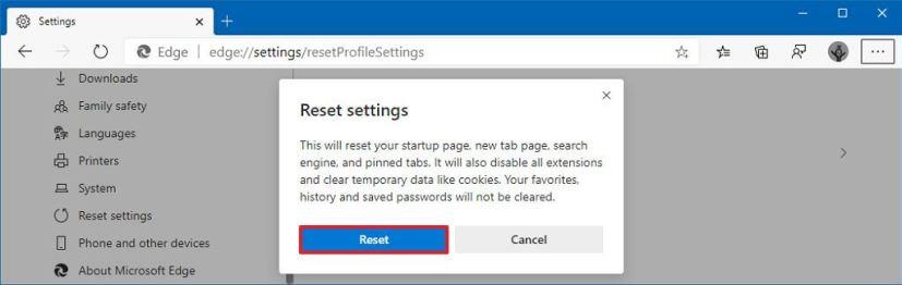 How to reset settings to default to fix problems on Microsoft Edge