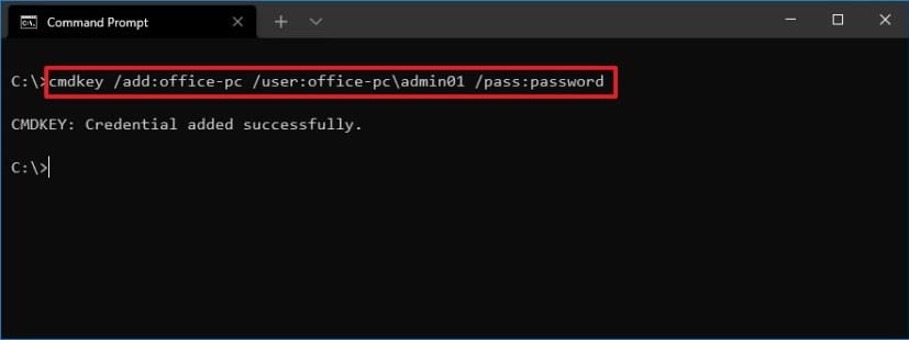 How to add, view, delete users in Credential Manager with Command Prompt