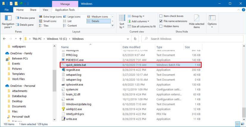 How to delete large folder extremely fast on Windows 10