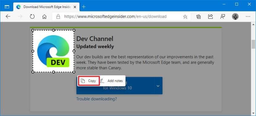 How to take webpage screenshot on Microsoft Edge
