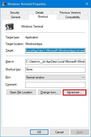 How to always run Windows Terminal as administrator on Windows 10