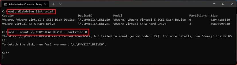 How to mount Linux file system using WSL on Windows 11