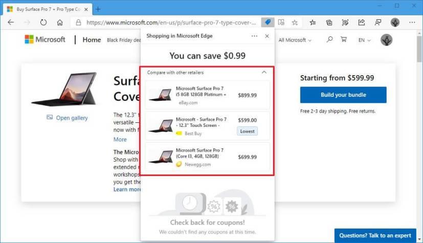 Microsoft Edge gets coupons support and shopping features