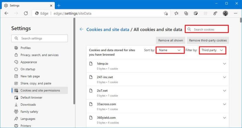 How to view and delete site cookies on Microsoft Edge