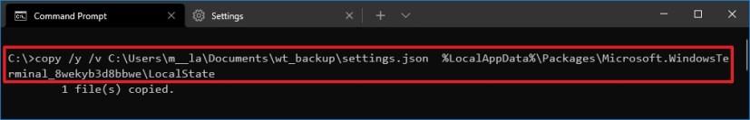 How to backup and restore settings on Windows Terminal