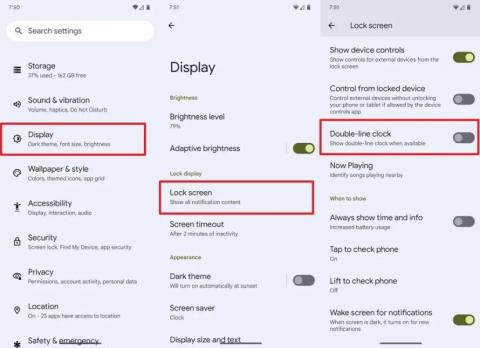 Como desativar o relógio de linha dupla da tela de bloqueio no Android
