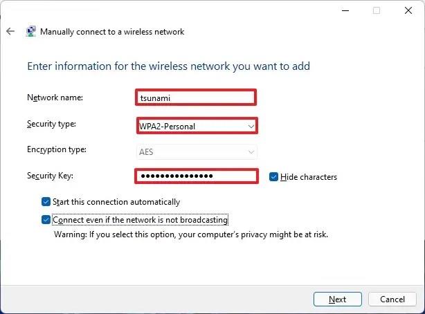 How to add Wi-Fi network connection on Windows 11