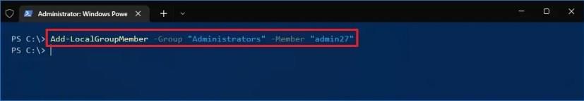 How to create new account with PowerShell on Windows 10