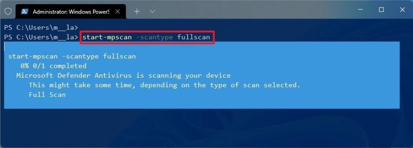 How to run Microsoft Defender full virus scan on Windows 11