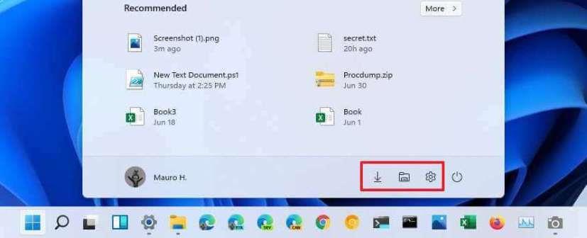 How to add folders on Start next to the Power button on Windows 11
