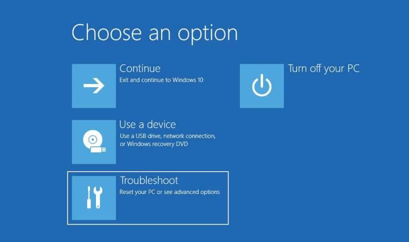 How to access Advanced startup options on Windows 10