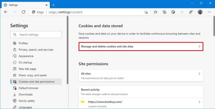 How to view and delete site cookies on Microsoft Edge