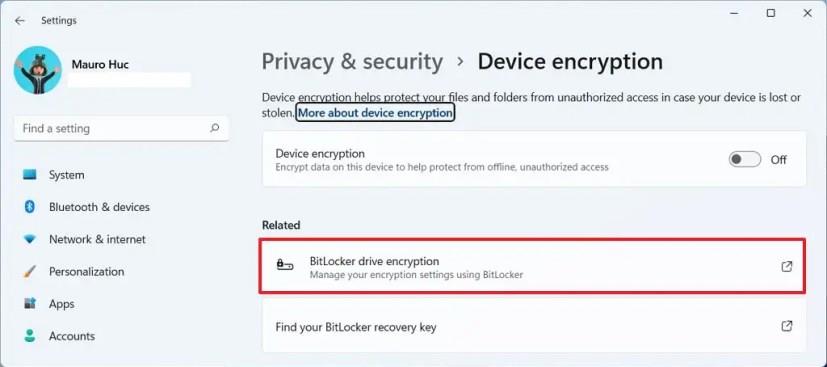 How to enable BitLocker device encryption on Windows 11 Home