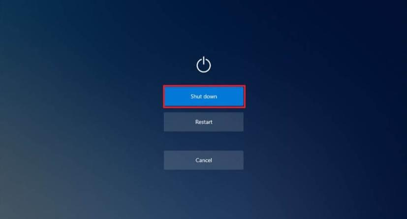 How to shutdown or restart device on Windows 10X