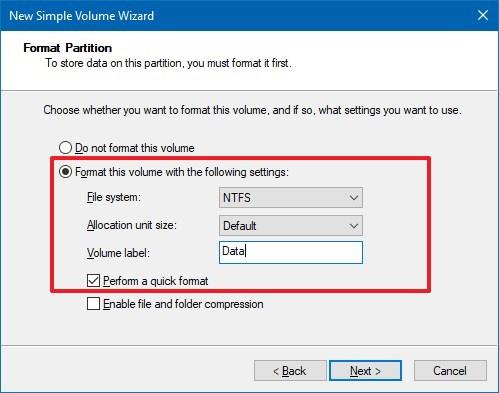 How to create custom partition to install Windows 10