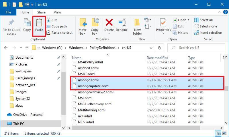 How to install Microsoft Edge Group Policy templates on Windows 10