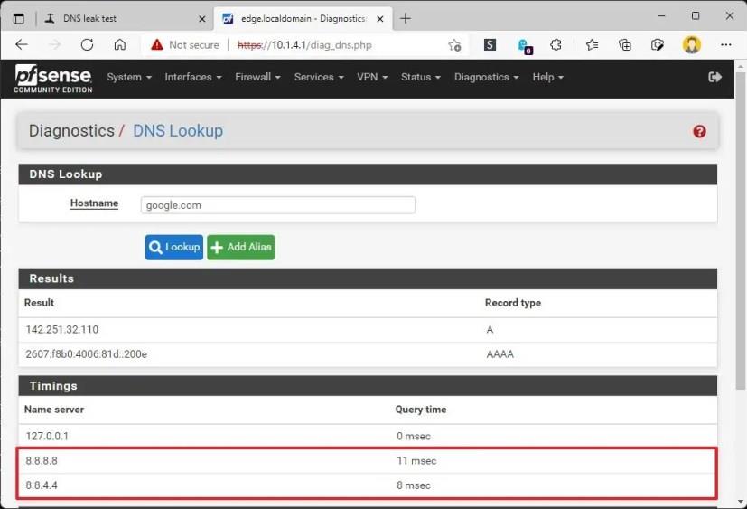 HOW TO CHECK IF NETWORK TRAFFIC IS USING DNS RESOLVER YOU SET