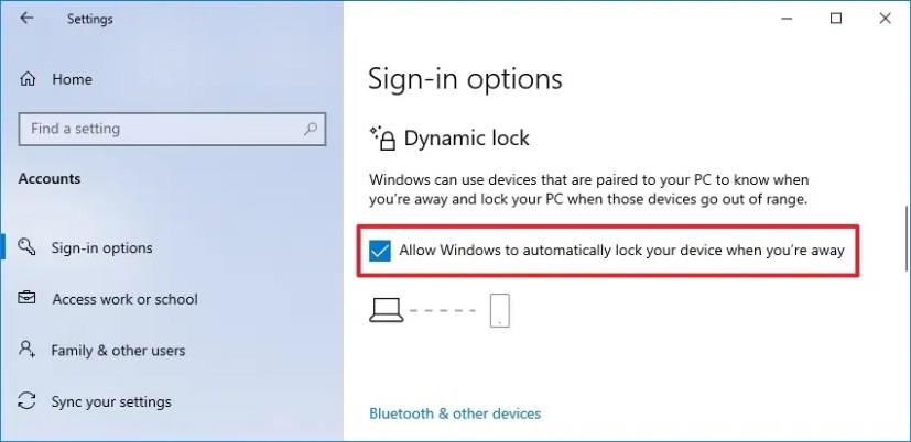 How to set up Dynamic lock on Windows 10