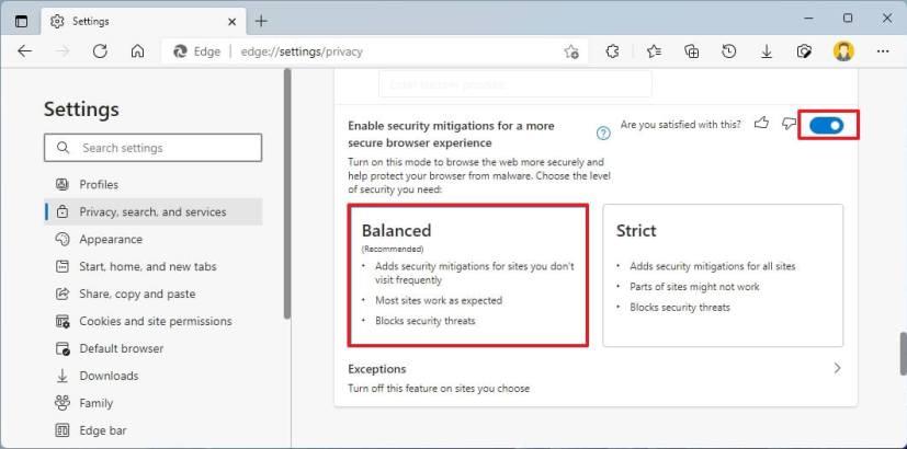 How to enable security mitigations to secure Microsoft Edge