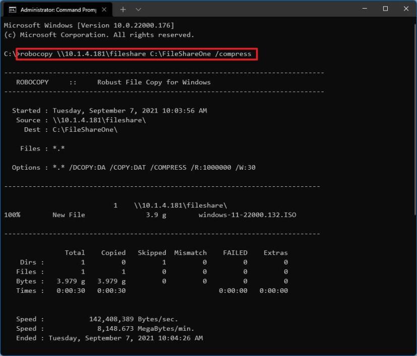 How to configure SMB compression for faster network file transfers on Windows 11