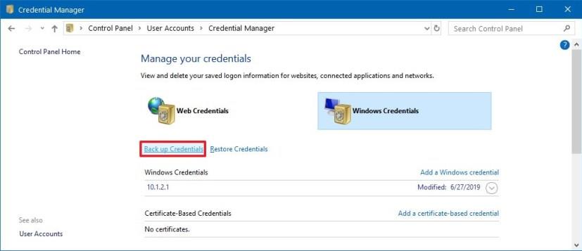 How to use Credential Manager on Windows 10