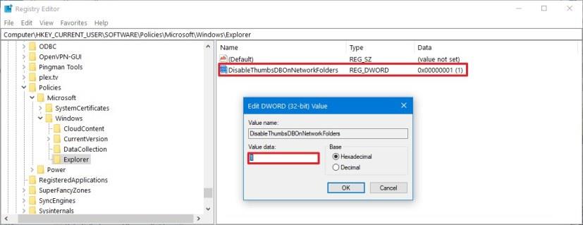 How to delete network folder with thumbs.db file on Windows 10