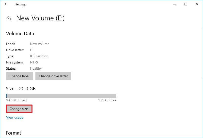 How to resize drive partition on Windows 10