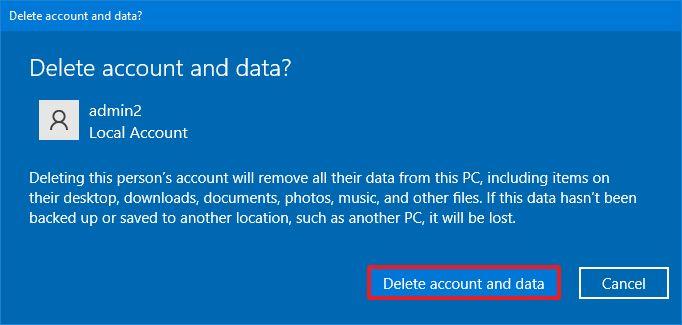 How to create local account on Windows 10