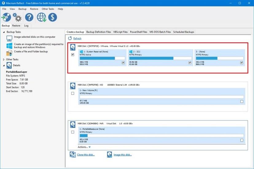 How to create a full backup of Windows 10 using Macrium Reflect