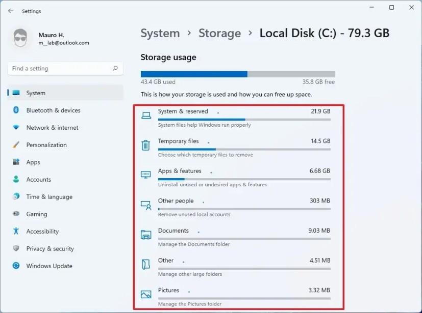 How to see what’s taking up space on drive on Windows 11