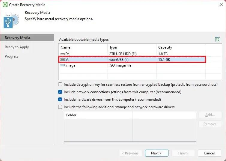 How to create full backup with Veeam on Windows 11