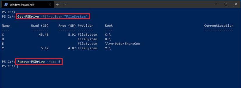 How to map network drive using PowerShell on Windows 10