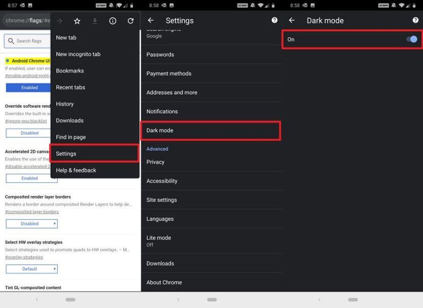 How to enable dark mode for Google Chrome on Android