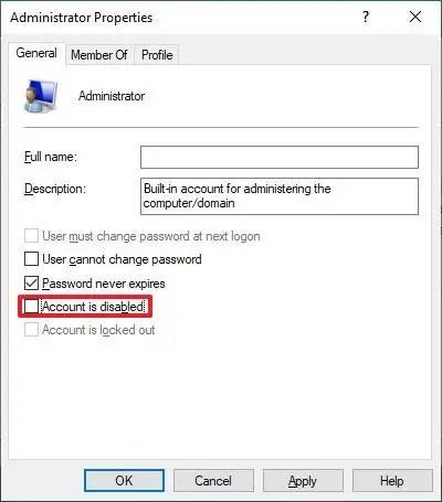 How to enable Administrator account on Windows 10